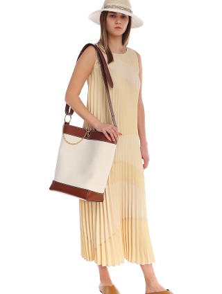 Бежевое платье LORENA ANTONIAZZI: фото 3 - Invogue